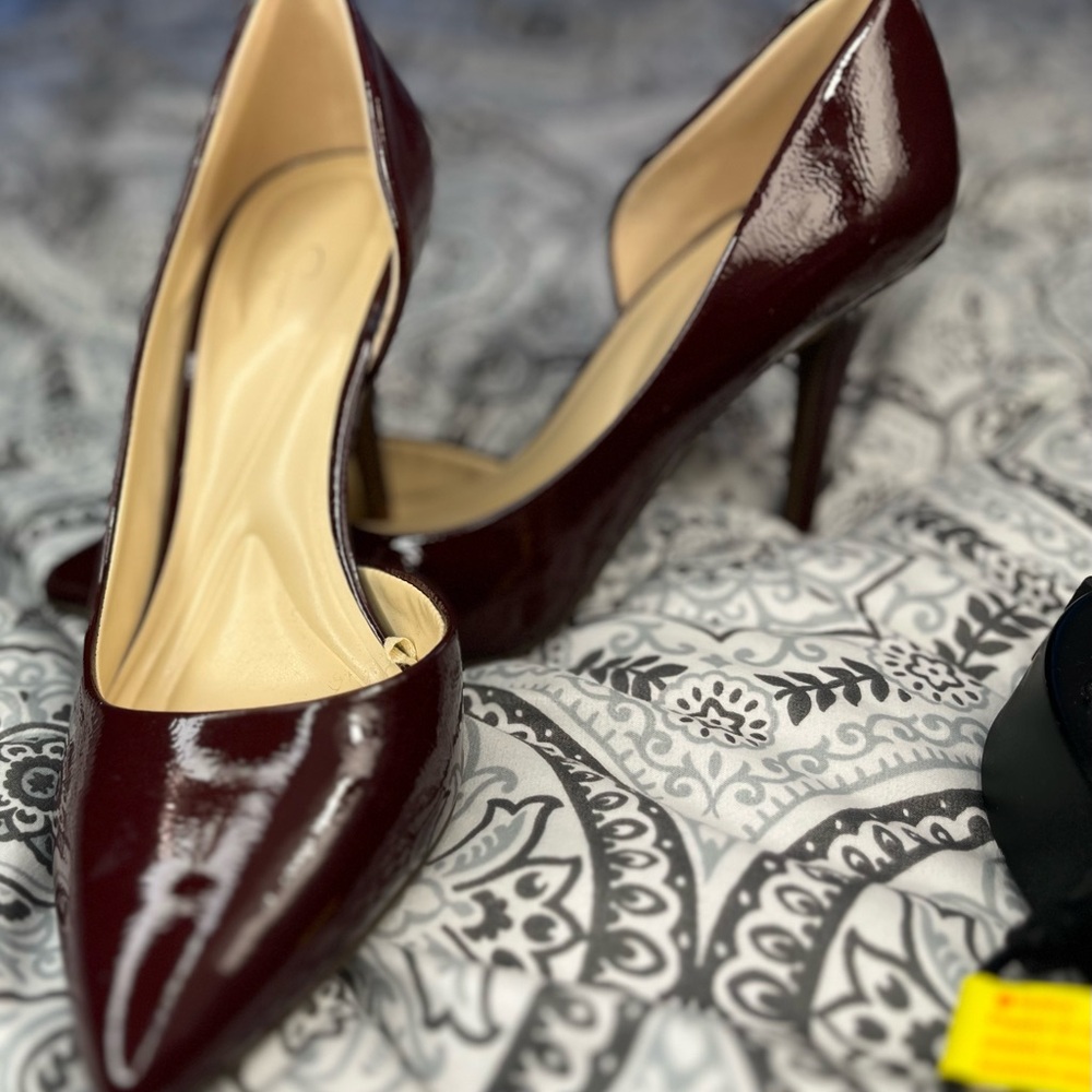 Jessica Simpson Dark Red Patent Heels